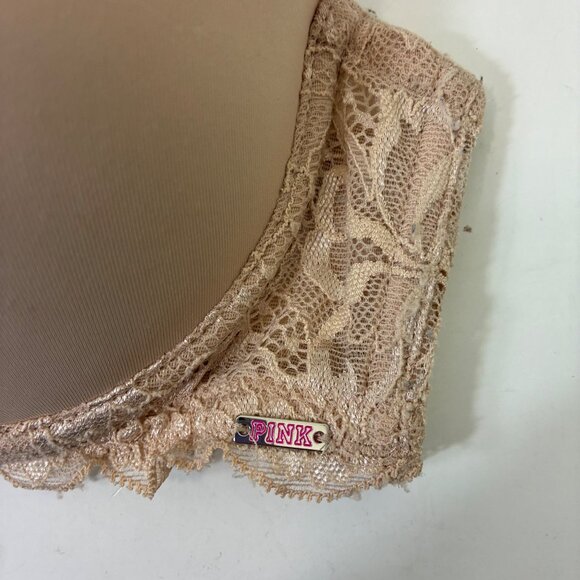 PINK Strapless Push Up Bralette Beige 34C Coquette Clean Girl - Picture 2 of 7